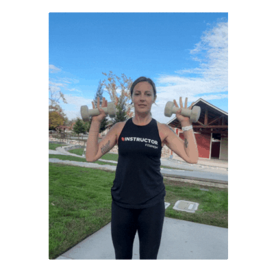 FIT4MOM exercises for moms strong shoulders Overhead Press.gif